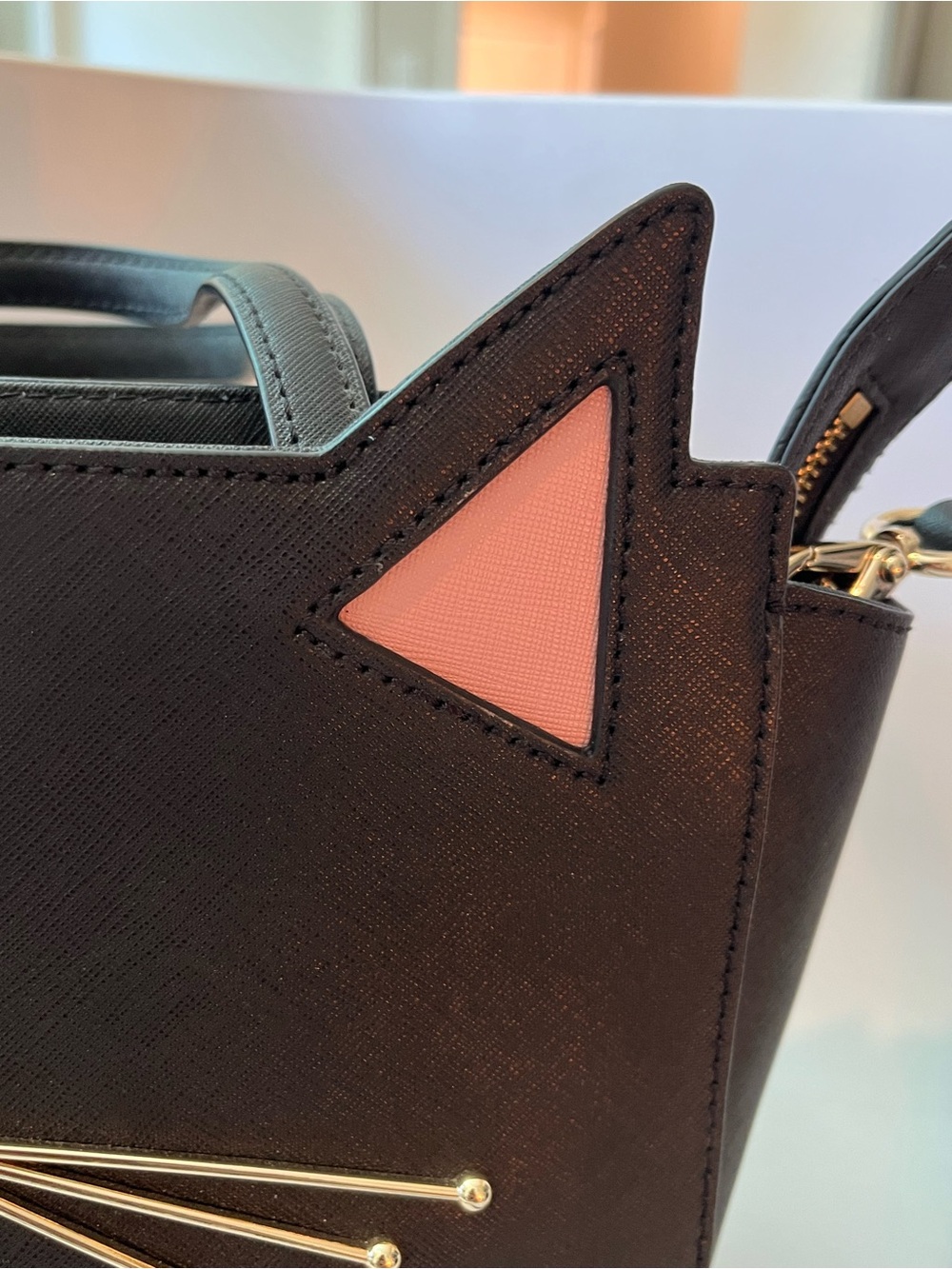 kate spade jazz Black and Pink Cat-Ear Crossbody Bag - Picture 4 of 11